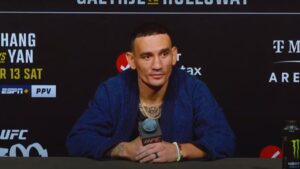 Max Holloway calls someone "questionable." Ilia Topuria: "They offered me a number of promising candidates, but one didn't work out for me."