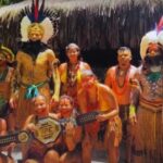 Tribal champion: Pataxó chieftain praises Alex Pereira's success in the UFC and his native origins