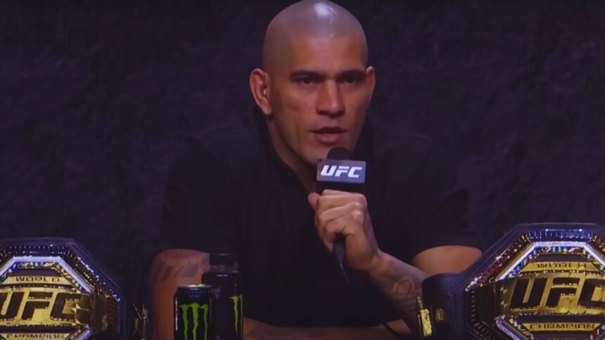 Alex Pereira promises to somewhat penalize Jamahal Hill for the UFC 300 press conference.