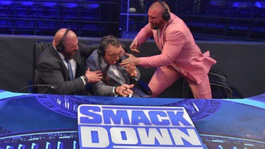 triple h michael Cole wwe samckdown