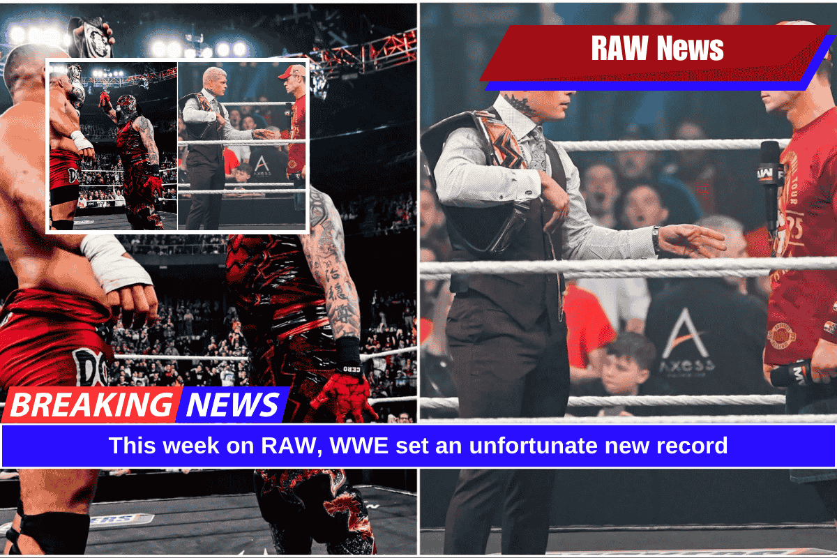 This week on RAW, WWE set an unfortunate new record